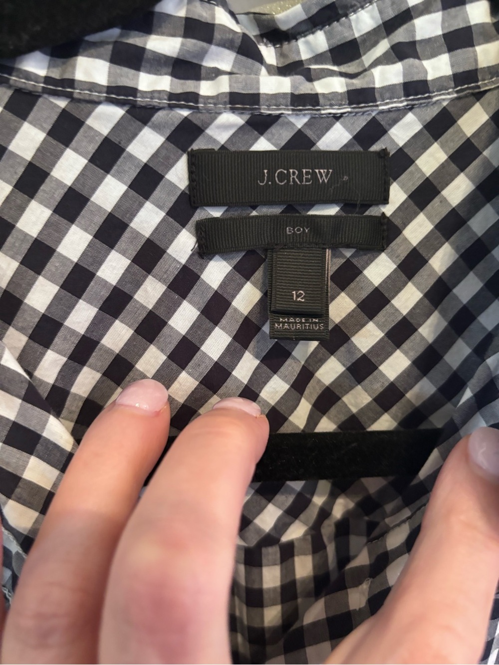 J. Crew Black & White Gingham Button-Down Shirt - Picture 4 of 5